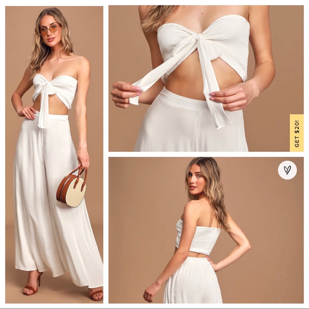 Seaside to Shore White Strapless Two-Piece Jumpsuit
Lulus